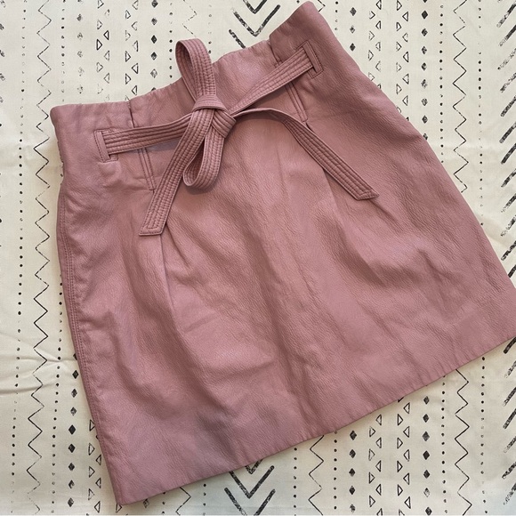 Free People Payton Paperbag Faux Leather Skirt - Picture 3 of 7